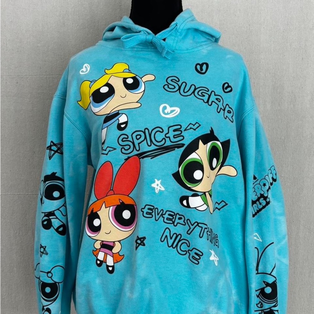 Powerpuff Woman’s Blue Hoodie. Large